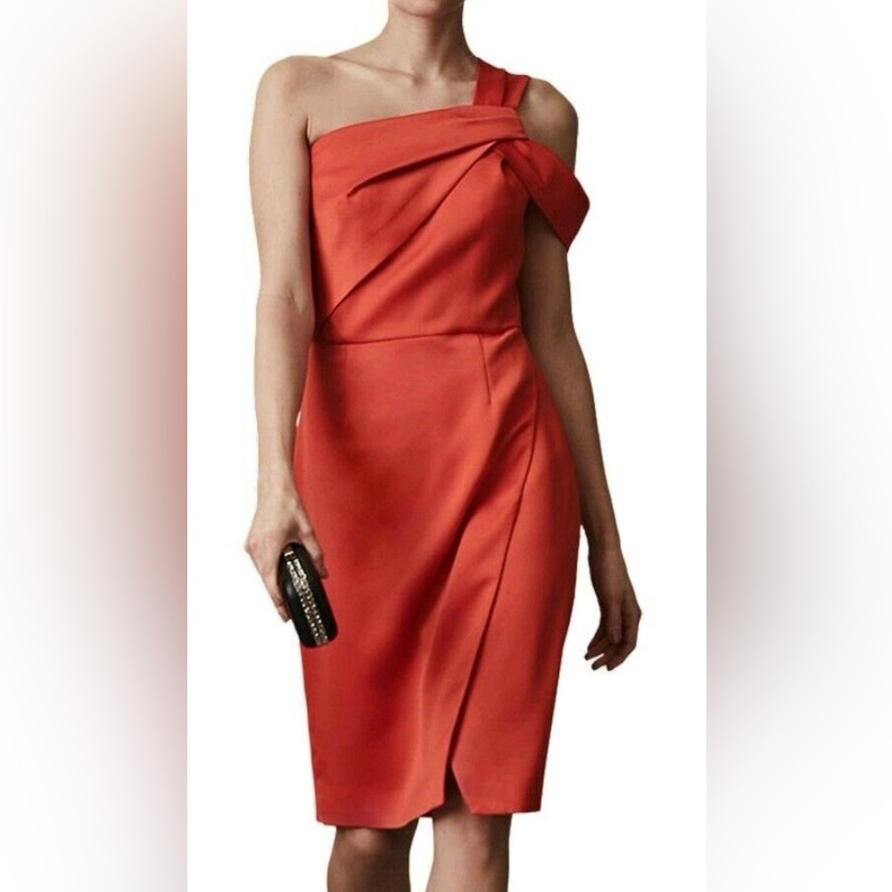 Reiss Asymmetrical One Shoulder Dress